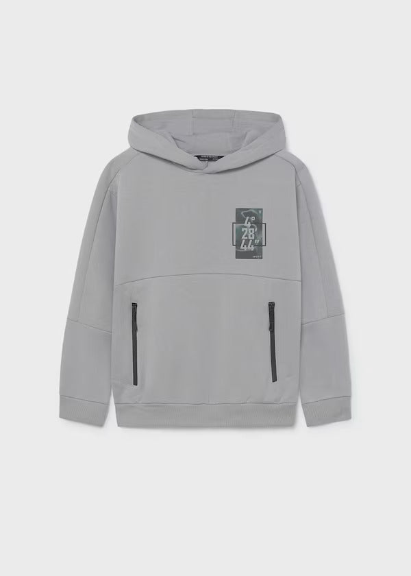 Mayoral Boys Pullover With Zipper Details   7408-30   Gris