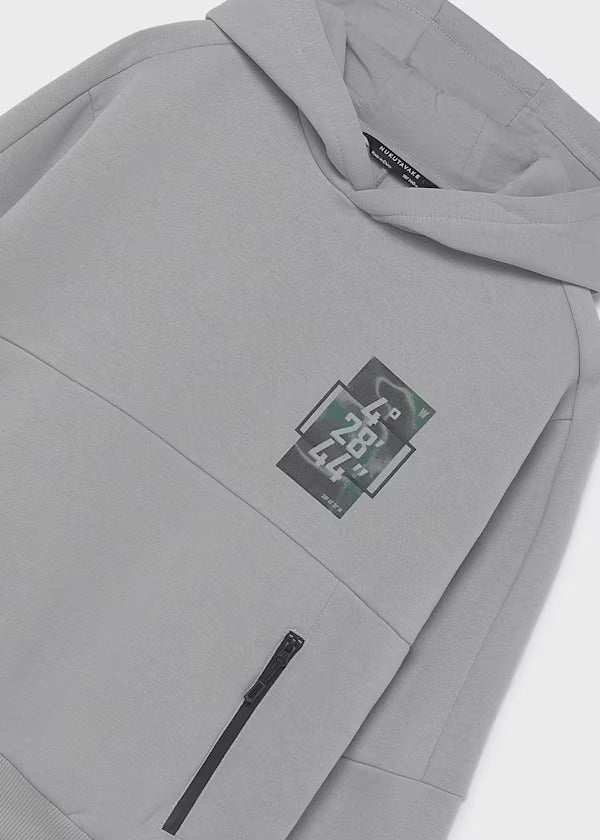 Mayoral Boys Pullover With Zipper Details   7408-30   Gris