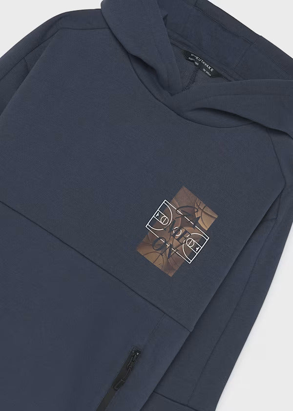 Mayoral Boys Pullover With Zipper Detail    7408-32   Sombra