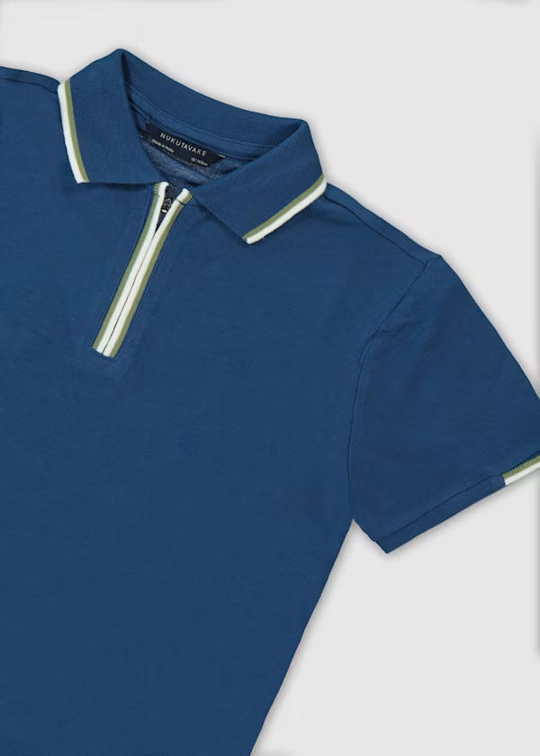 Mayoral Boys Polo With Zipper Closure   6166-68   Oceano