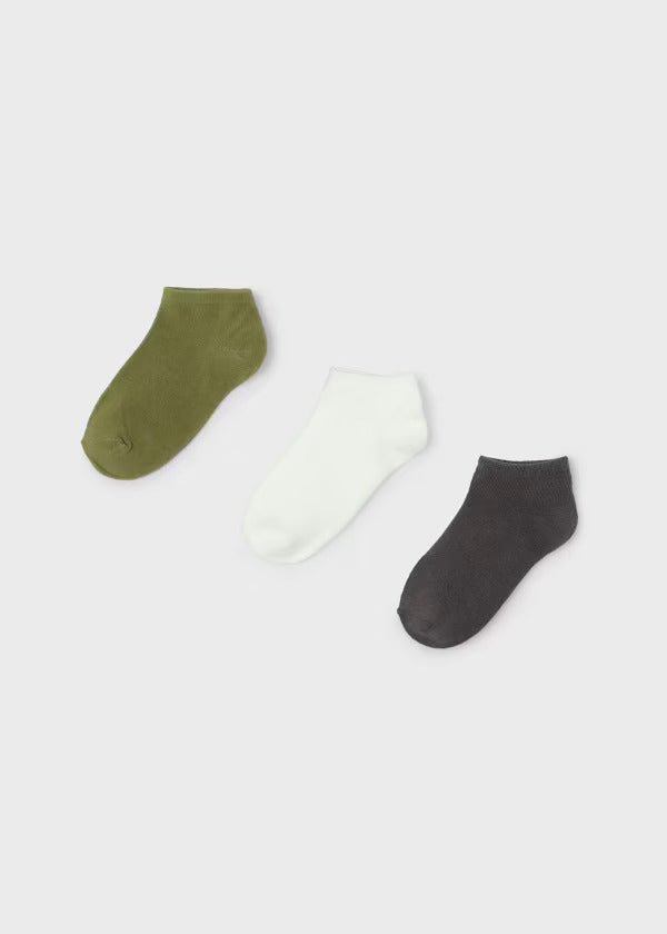 Mayoral Boys Ankle Socks Set of 3  10706-25  Iguana