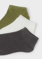Mayoral Boys Ankle Socks Set of 3  10706-25  Iguana