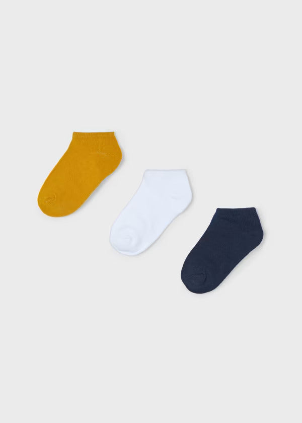 Mayoral Boys Ankle Socks Set of 3  10706-23  Ocre
