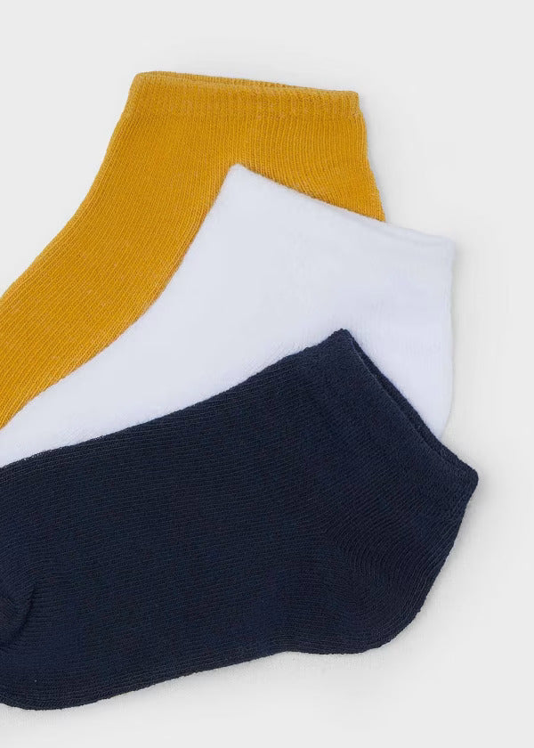 Mayoral Boys Ankle Socks Set of 3  10706-23  Ocre