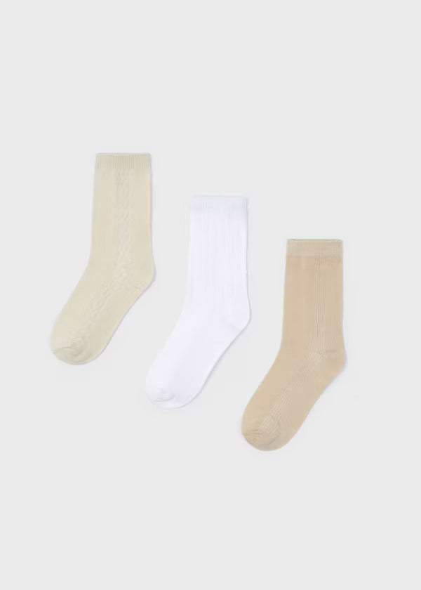 Mayoral Boys Socks Set of 3  10705-19 Rafia