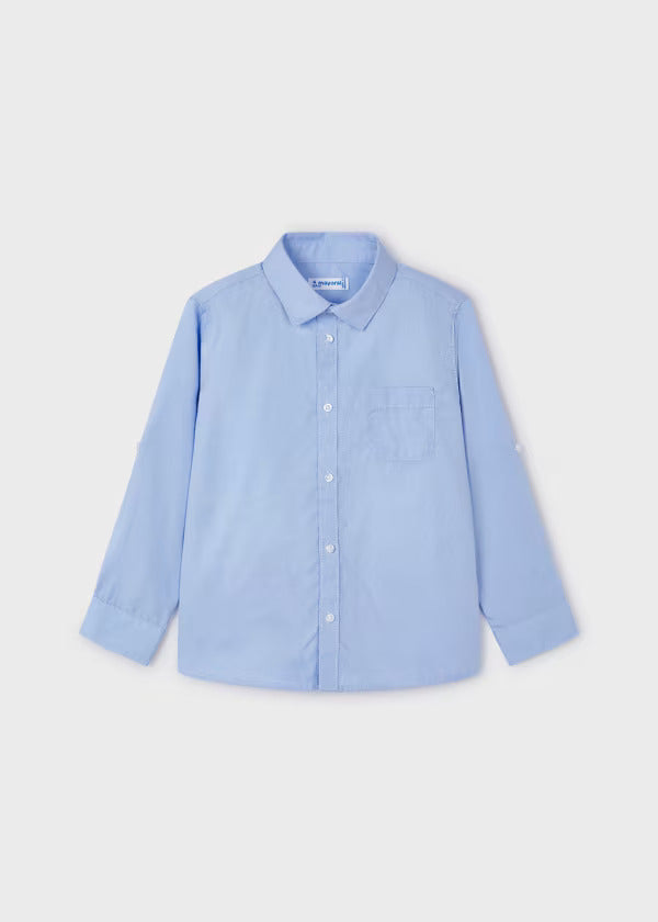 Mayoral Boys Long Sleeve Dress Shirt  140-40  Celeste *