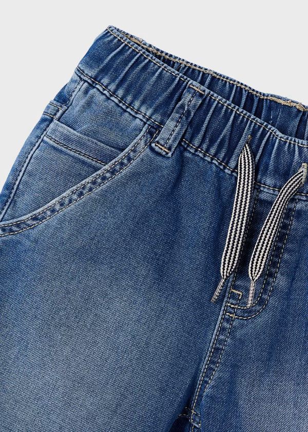 Mayoral Soft Denim Joggers - Dark Denim main image 1