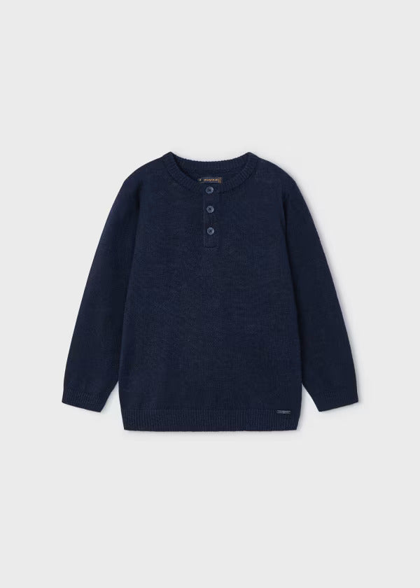 Mayoral Boys Henley Style Sweater  3356-30  Marino **