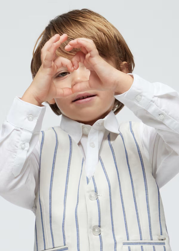 Mayoral Boys Pinstripe Vest  3359-51  Piedra