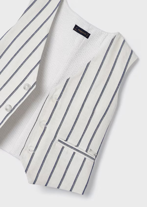 Mayoral Boys Pinstripe Vest  3359-51  Piedra
