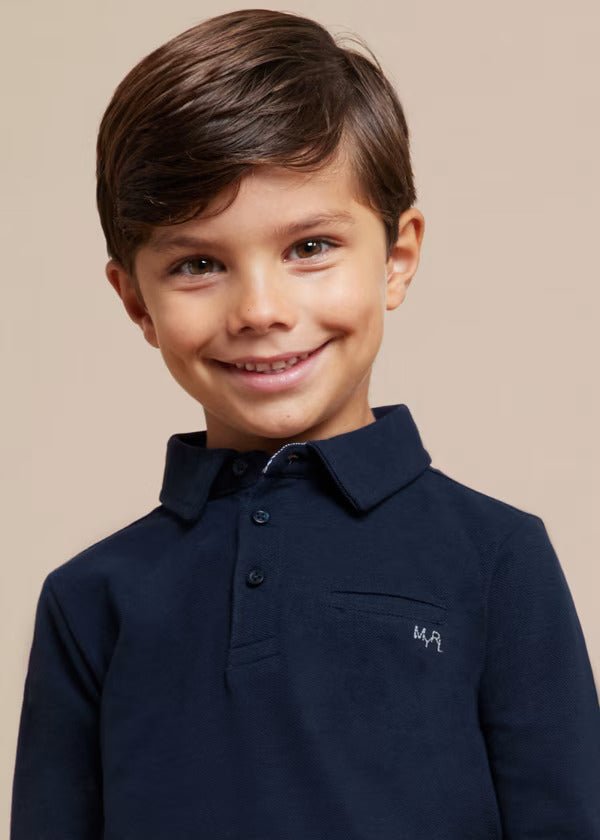 Mayoral Boys Long Sleeve Polo  3111-89  Marino *