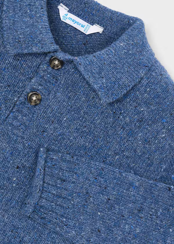 Mayoral Boys Polo Style Sweater   4311-56   Indigo Vig