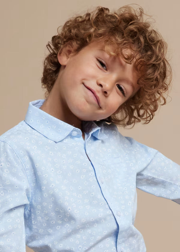 Mayoral Boys Long Sleeve Shirt  3124-40  Celeste