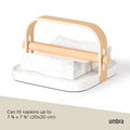Umbra Bellwood Napkin Holder  -  White/Natural