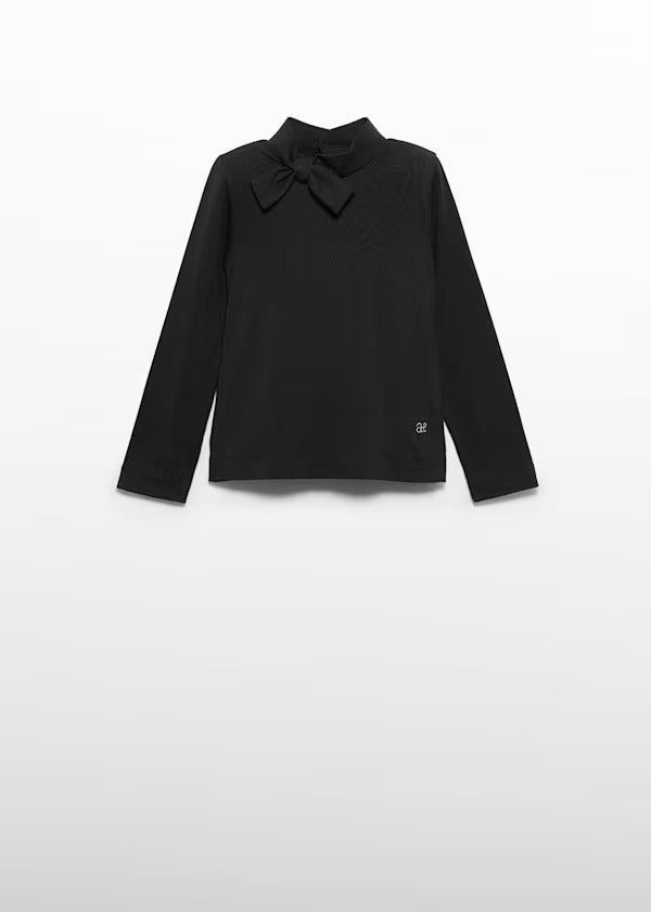 Abel & Lula Girls Swan Neck Long Sleeve Top    5607-61   Black