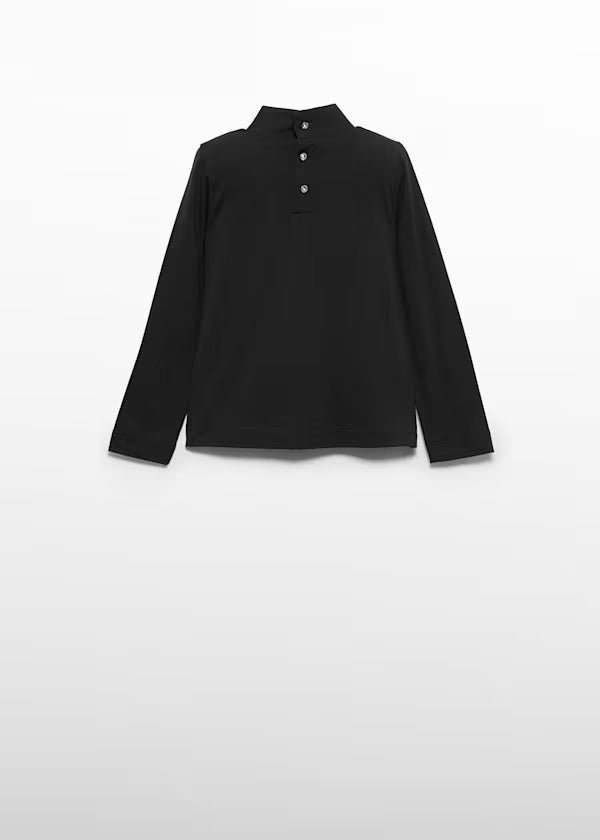 Abel & Lula Girls Swan Neck Long Sleeve Top    5607-61   Black