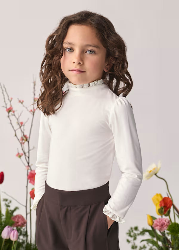 Abel & Lula Fancy Knit Turtleneck   5621-34   Crema