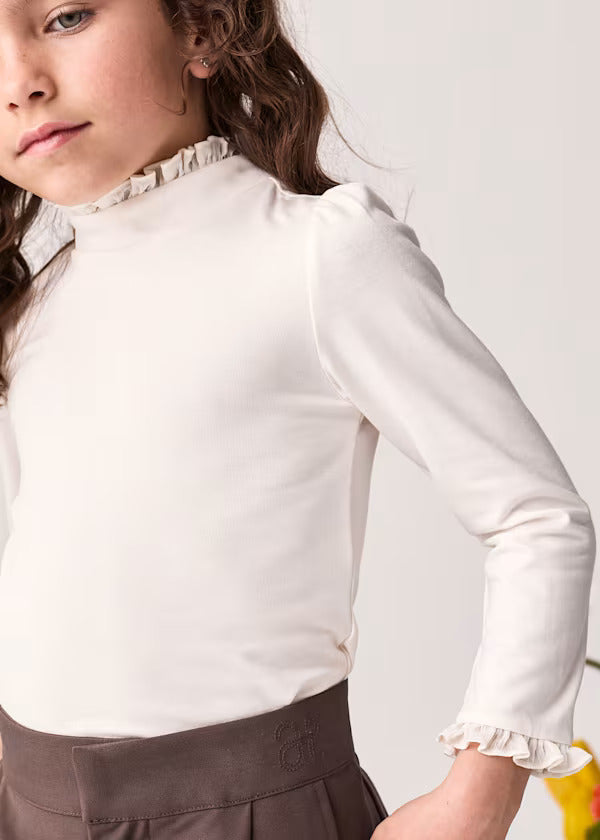 Abel & Lula Fancy Knit Turtleneck   5621-34   Crema