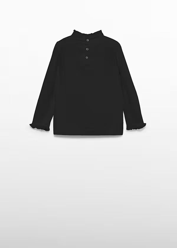 Abel & Lula Girls Fancy Knit Turtleneck   5621-35   Black