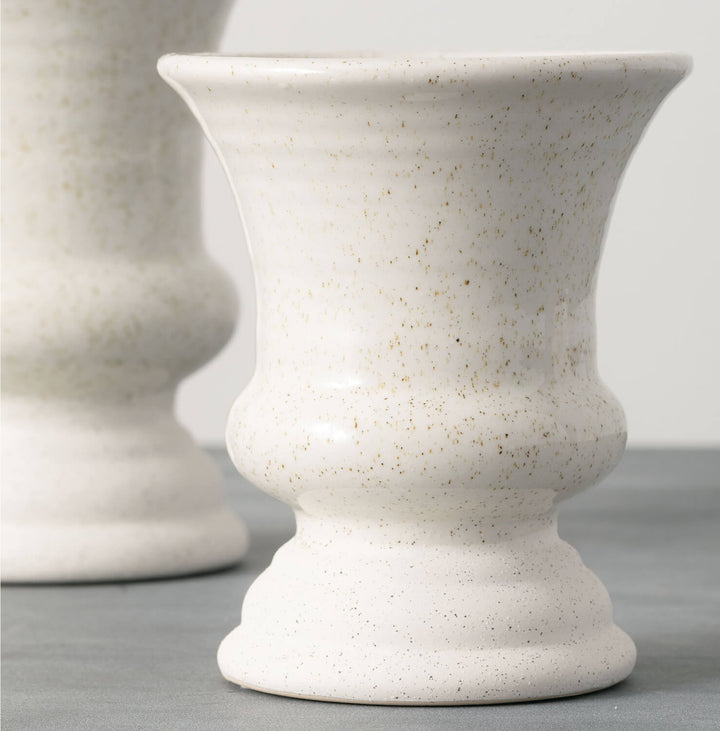 Sullivans Cream Goblet Vase CM2878