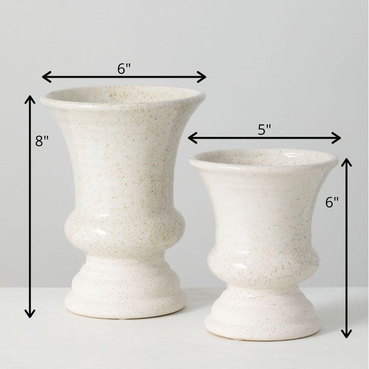 Sullivans Cream Goblet Vase CM2878