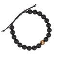 Pyrrha Crescent Moon Black Beaded Bracelet  BB36-4013-723