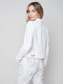 Charlie B Button Front Jacket C6199 White