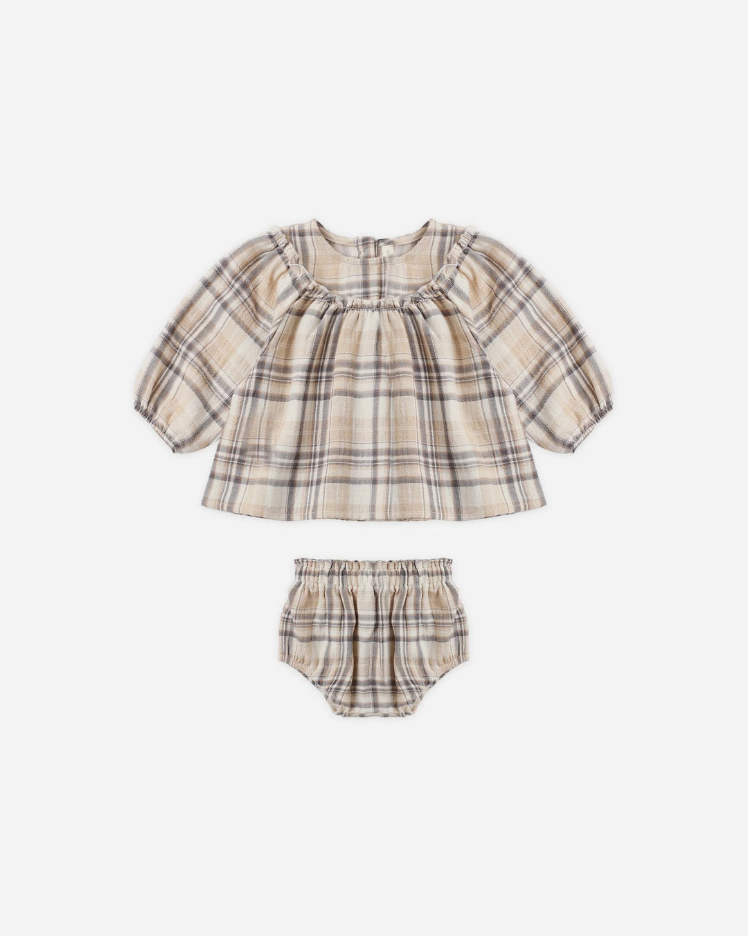 Quincy Mae Baby Girl Mia Top & Bloomer Set   QM462PEPP  Fall Plaid