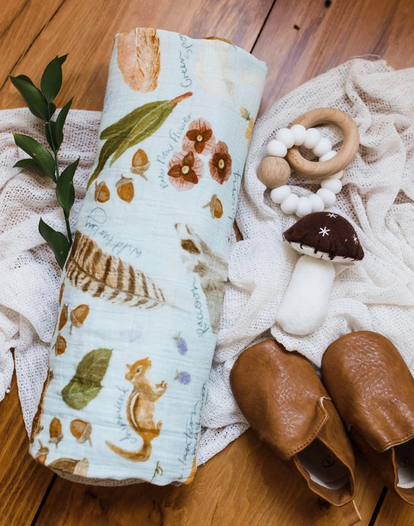 1Canoe2 Flora and Fauna Baby Swaddle
