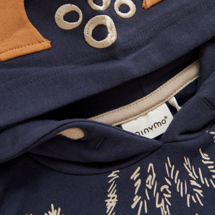 Minymo Boys Long Sleeve Hooded Sweatshirt   134014-7021