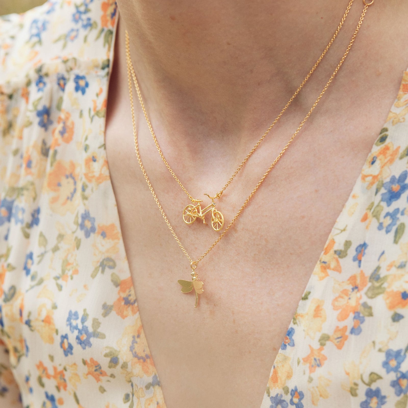 Alex Monroe Bicycle Necklace DBN10-GP