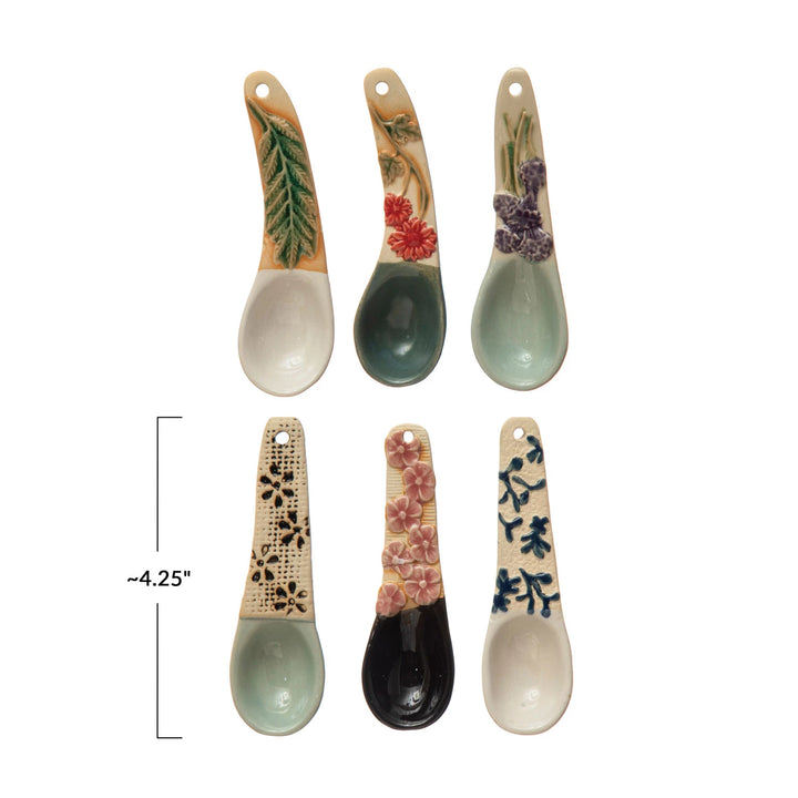 Creative Coop Hand-Painted Stoneware Spoon  DF4215A