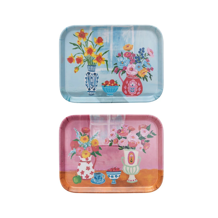 Creative Coop Bamboo Fibre Tray  DF9137A  Assorted