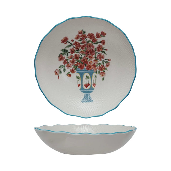 Creative Coop Textured Stoneware Salad Bowl  DF9877