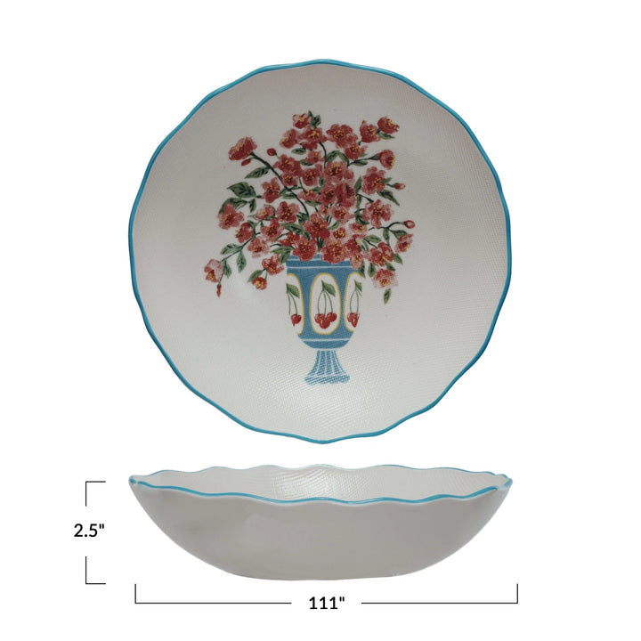 Creative Coop Textured Stoneware Salad Bowl  DF9877