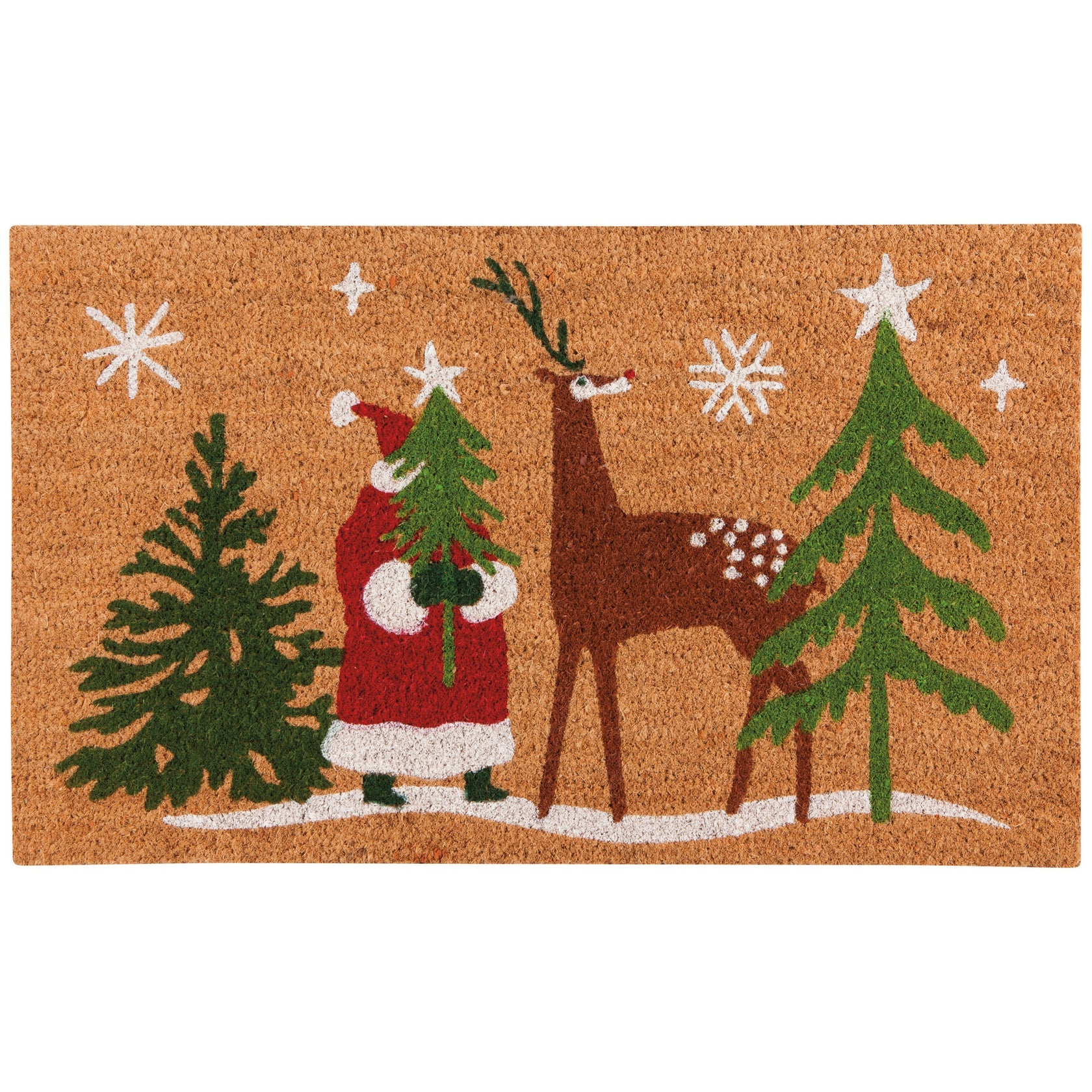 Danica Santa's Reindeer Coir Mat NDM2693D