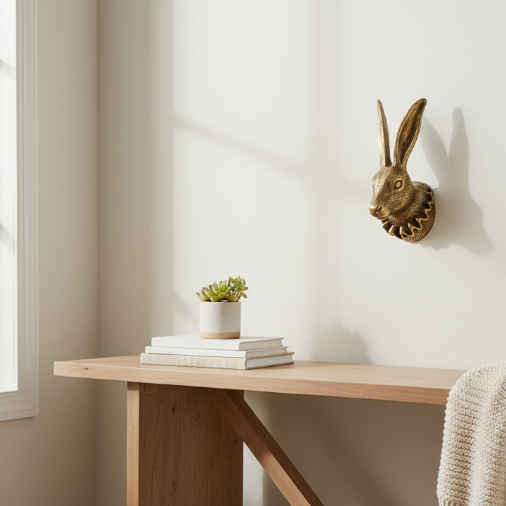 Creative Coop Rabbit Head with Ruffle DG0265