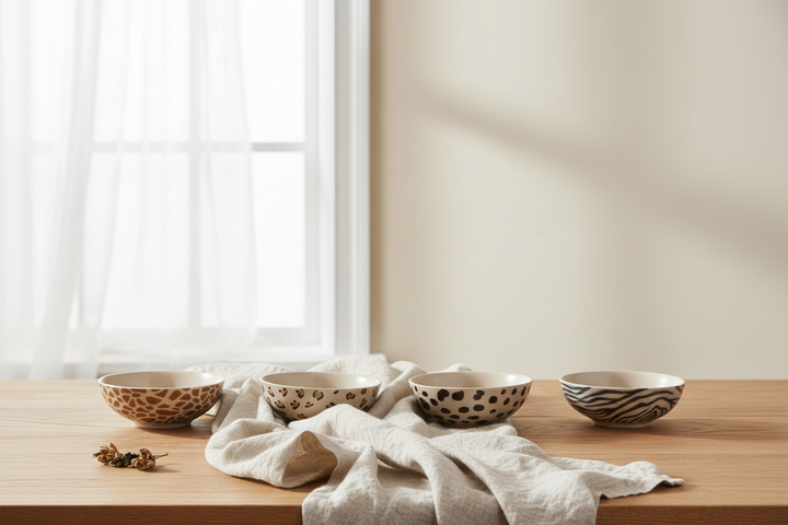 Creative Coop Animal Print Bowl DG0444