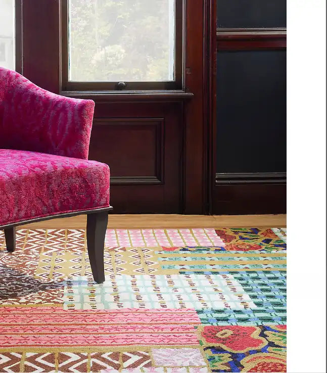Elm Patchwork Micro Hooked Rug*