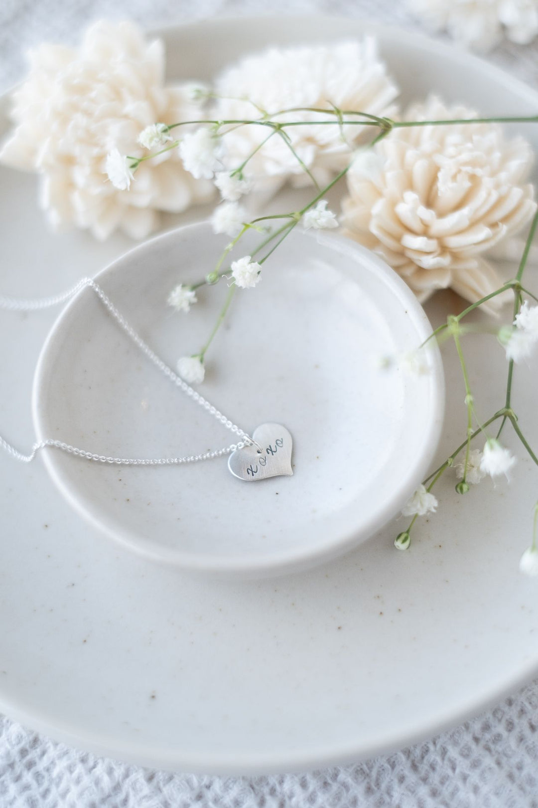 Andrea Waines Scripted Heart Necklace  N254