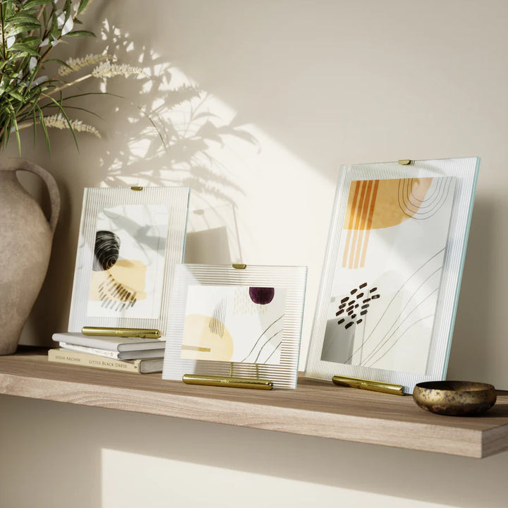 Umbra Flute Picture Frame  -  Brass