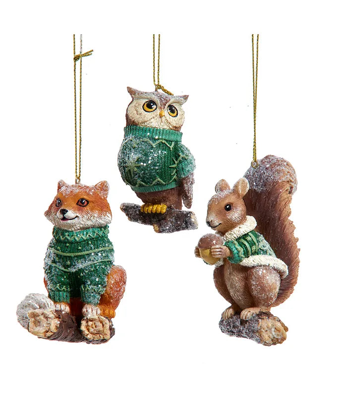 Kurt Adler Winter Animal Ornaments E1096