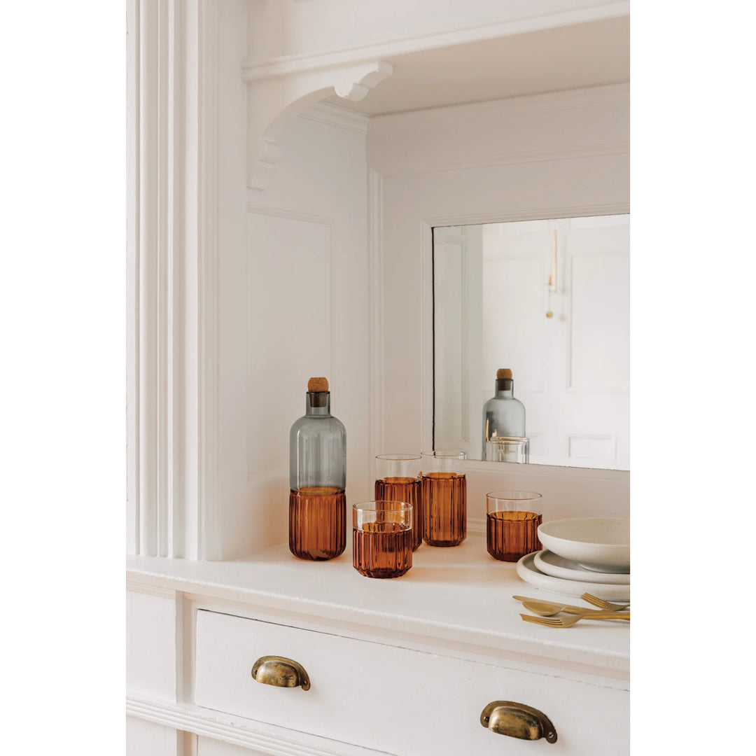 Danica Channel Glassware   -   Amber
