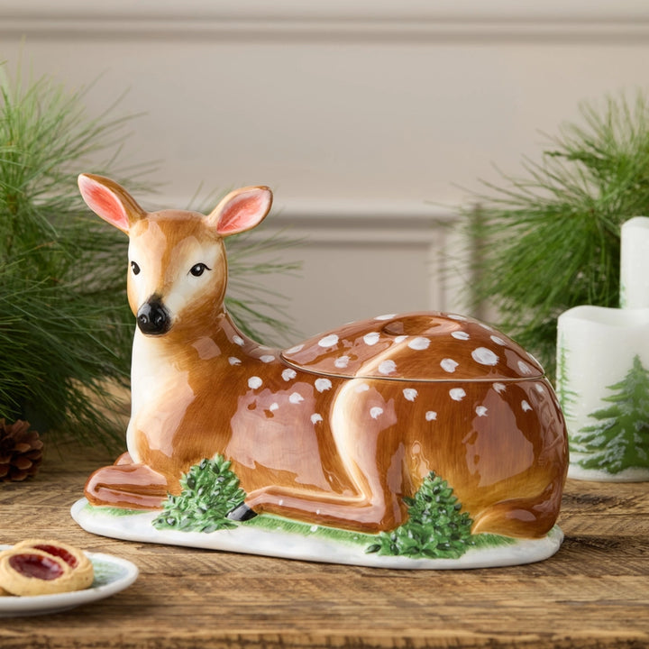 Certified International Winter Cabin Cookie Jar 44844