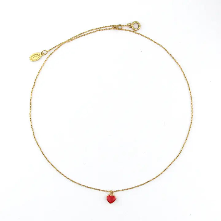 La Vie Parisienne Petite Bebe Necklace 1244G Red