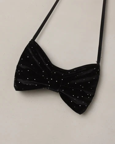 Noralee Girls Bow Purse     NLA076EVIL   Black Rhinestone