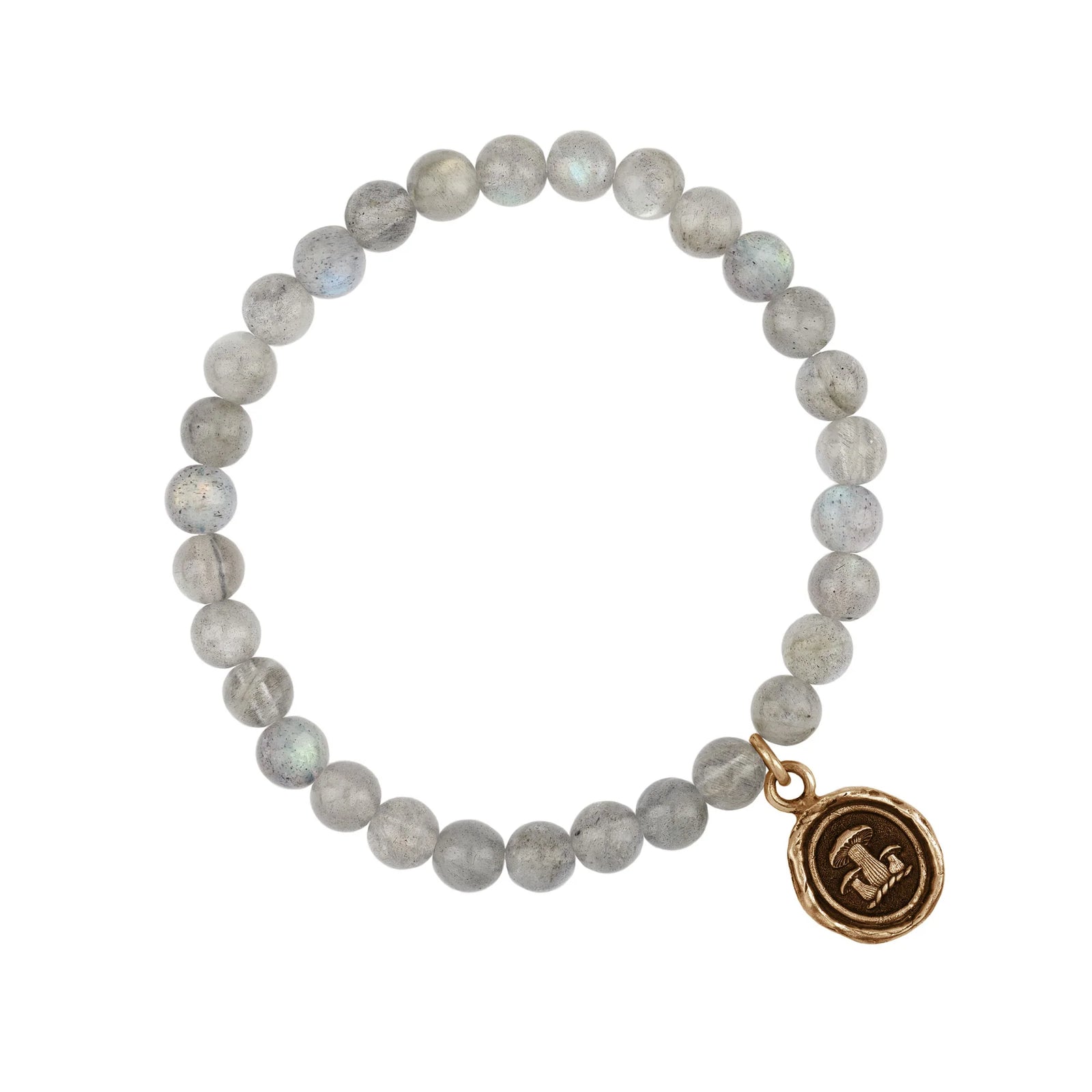 Pyrrha Earthy Appreciation Talisman Stretch Stone Bracelet  BB32-2301-716  Labradorite
