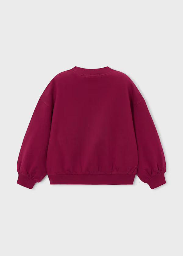 Mayoral Girls Embellished Pullover   4405-74   Cherry