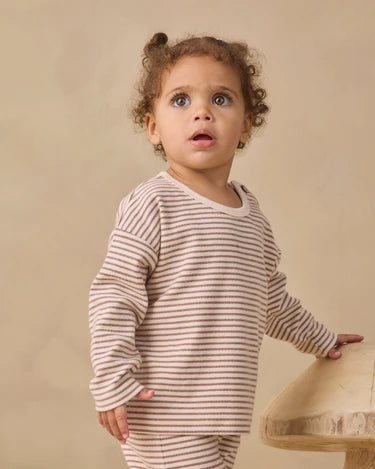 Quincy Mae Baby Long Sleeve Tee Cocoa Microscope   QM581DOOW