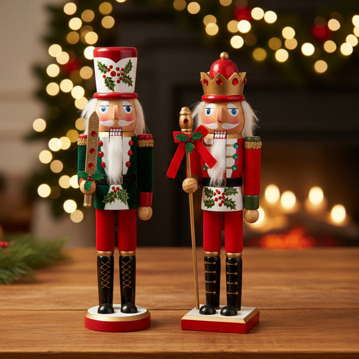 Kurt Adler Holly and Berries Nutcracker  F2215